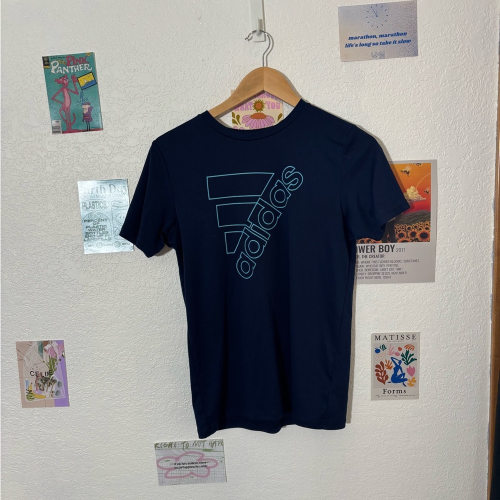 Adidas Boys Navy Blue T-Shirt